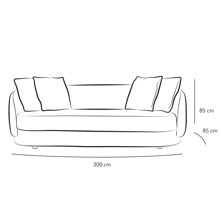 3-Seater Camel Bouclé Sofa" By Alhome - Zrafh.com - Your Destination for Baby & Mother Needs in Saudi Arabia