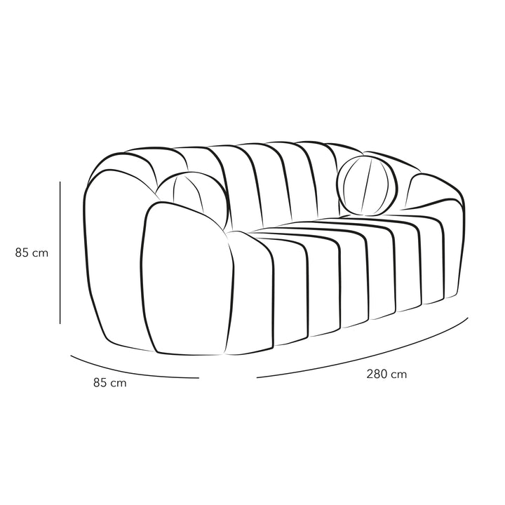 3-Seater Grey Bouclé Sofa By Alhome - Zrafh.com - Your Destination for Baby & Mother Needs in Saudi Arabia