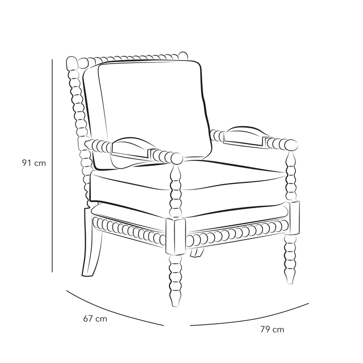 Brown Linen Accent Chair By Alhome - Zrafh.com - Your Destination for Baby & Mother Needs in Saudi Arabia