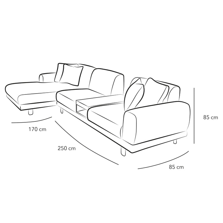 Chanel Beige L-Shaped Sofa By Alhome - 110111656 - Zrafh.com - Your Destination for Baby & Mother Needs in Saudi Arabia