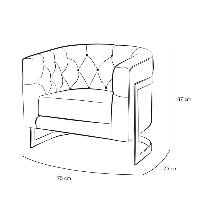 Gray Velvet Chair By Alhome - 110111686 - Zrafh.com - Your Destination for Baby & Mother Needs in Saudi Arabia