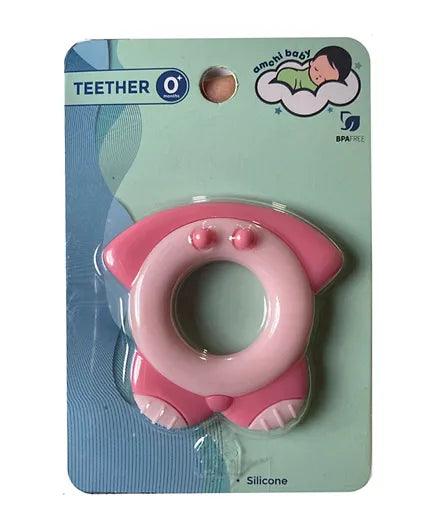 Amchi Baby - Silicone Teether - Pink - ZRAFH