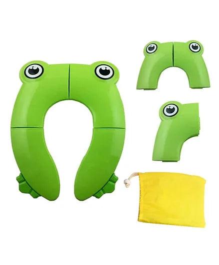 Eazy Kids Foldable Travel Potty with Carry Bag - Green - ZRAFH