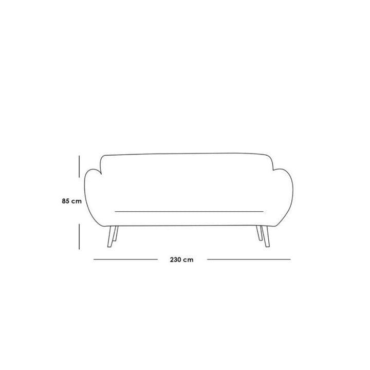 Alhome Swedish Wood and 3 Seaters Sofa - White - Zrafh.com - Your Destination for Baby & Mother Needs in Saudi Arabia