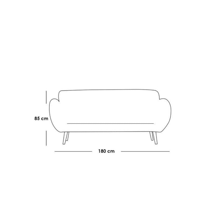 Alhome 2-Seater Sofa 180x85x85 cm - Black - Zrafh.com - Your Destination for Baby & Mother Needs in Saudi Arabia