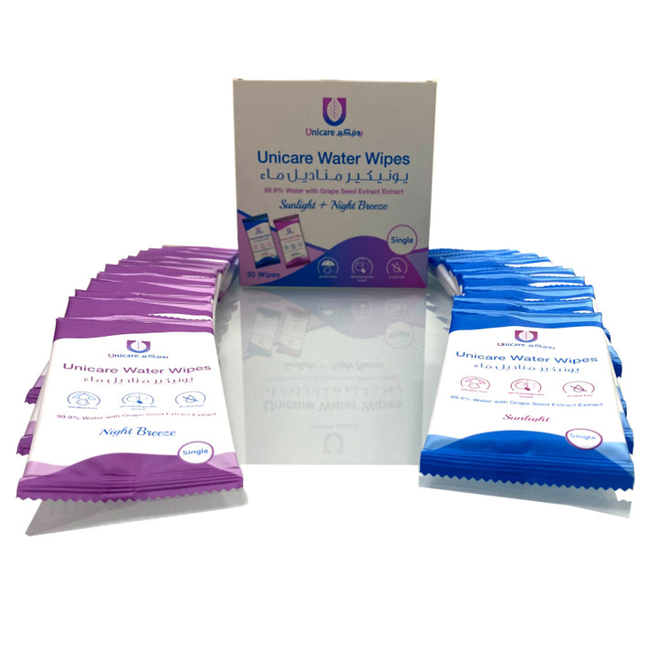 Unicare Water Wipes - 30 Wipes - Zrafh.com - Your Destination for Baby & Mother Needs in Saudi Arabia