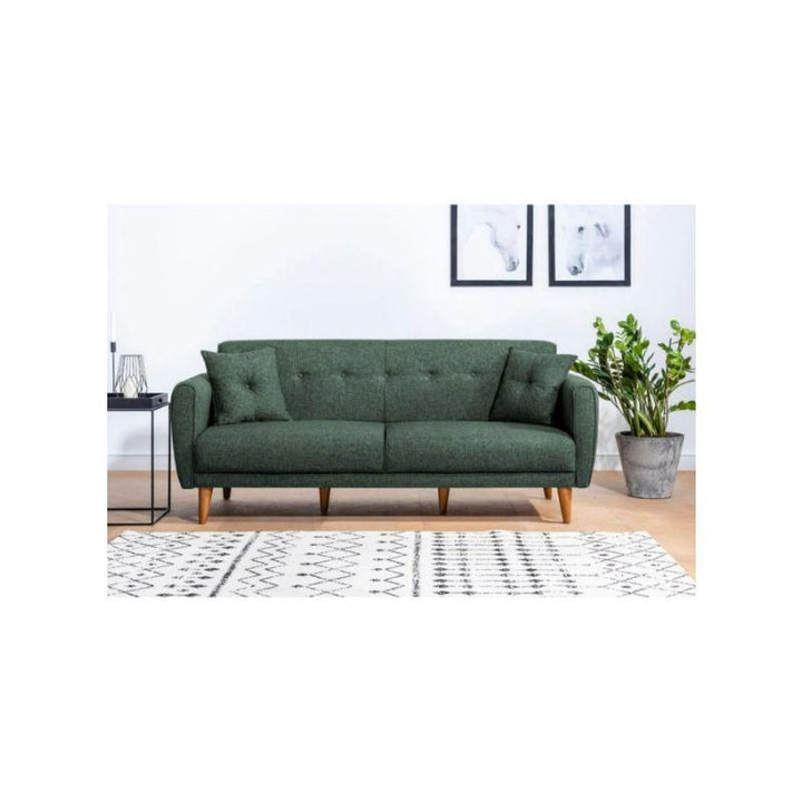 Alhome 2-Seater Sofa 170x80x90 cm - Green - Zrafh.com - Your Destination for Baby & Mother Needs in Saudi Arabia