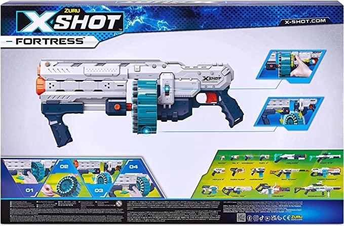 X-Shot Excel Fortress with 40 darts capacity barrel, up to 90FT/ 27M Target - ZRAFH