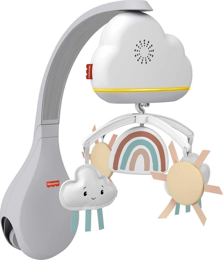 Fisher-Price Rainbow Showers Bassinet to Bedside Mobile, Tabletop Soother and Nursery Sound Machine for Newborn Baby to Toddler - Zrafh.com - Your Destination for Baby & Mother Needs in Saudi Arabia