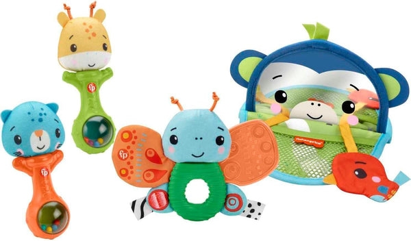 Fisher-Price Hello Senses Play Kit, Curated Gift Set Of Activity Toys For Infants Ages 3 Months And Up - Zrafh.com - Your Destination for Baby & Mother Needs in Saudi Arabia