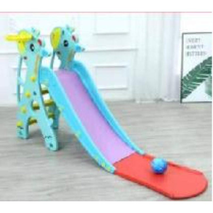 Dreeba Cute Giraffe Extension Slide With Basketball Hoop For Kids - 140x42 cm - YT-27-1 - Zrafh.com - Your Destination for Baby & Mother Needs in Saudi Arabia