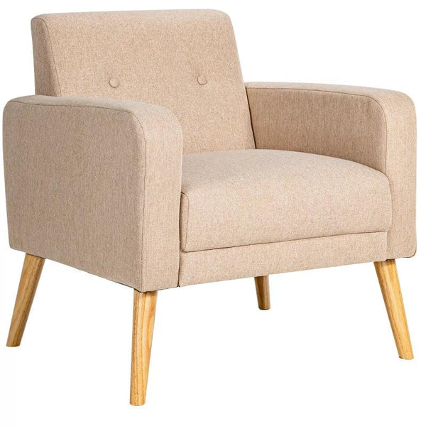 Beige Linen Chair By Alhome - 110111745 - Zrafh.com - Your Destination for Baby & Mother Needs in Saudi Arabia