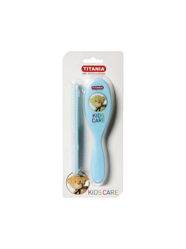 Titania Baby Hair Brush & Comb Set 1295B - 2 Pieces - ZRAFH