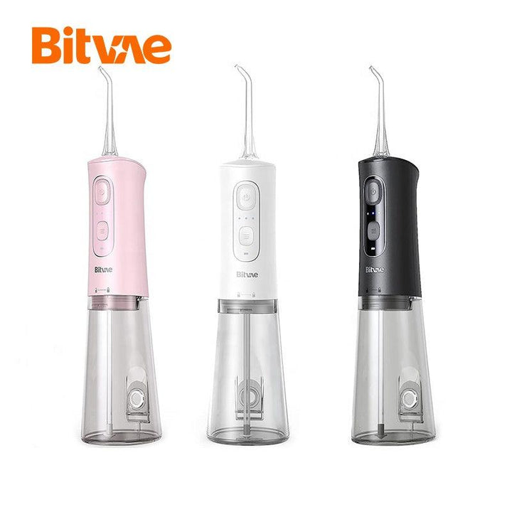 Bitvae Cordless Waterproof Teeth Cleaner - 3 Modes, 6 Jet Tips, USB Rechargeable Dental Picks for Cleaning, Black - Zrafh.com - Your Destination for Baby & Mother Needs in Saudi Arabia