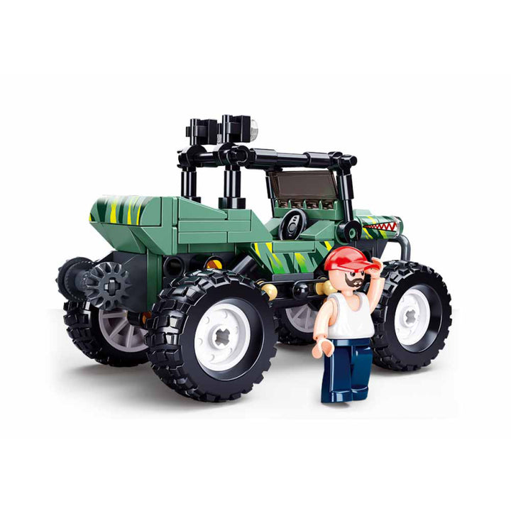 Sluban Off-road Vehicle Green Building And Construction Toys Set - 155 Pieces - Zrafh.com - Your Destination for Baby & Mother Needs in Saudi Arabia