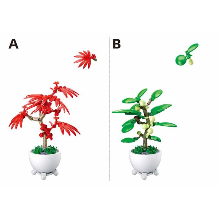 Sluban Potted Plants Tropical Building And Construction Toys Set - 6in1 - 532 Pieces - Zrafh.com - Your Destination for Baby & Mother Needs in Saudi Arabia