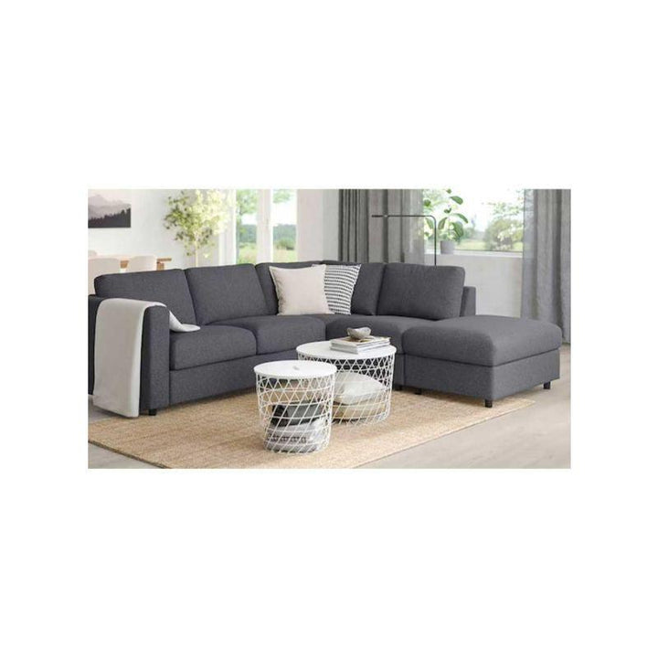 Alhome LShape  Sofa 250x85x80x250 cm - Grey - Zrafh.com - Your Destination for Baby & Mother Needs in Saudi Arabia