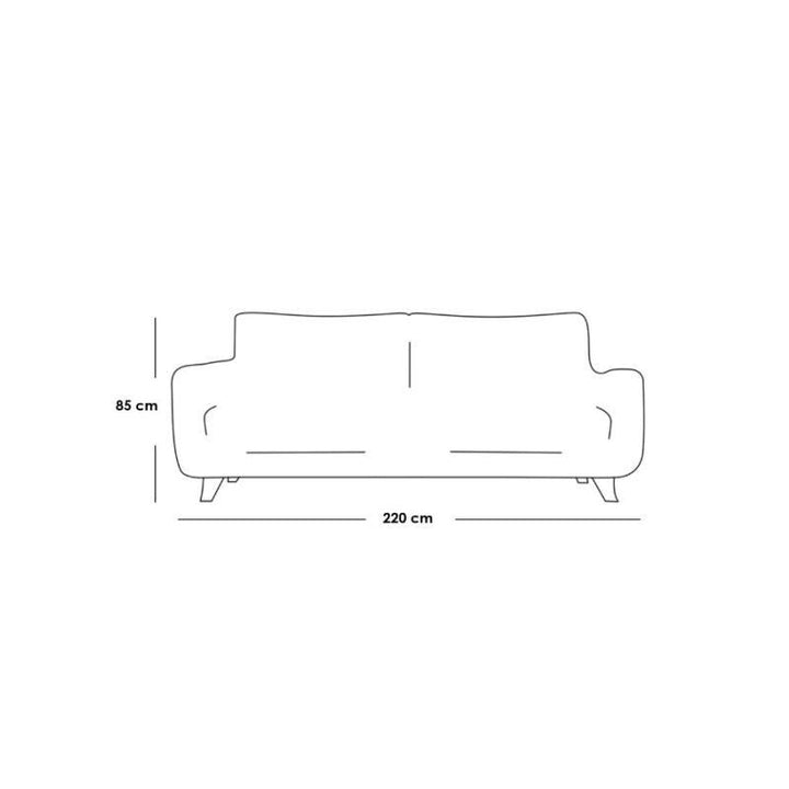 Alhome Swedish and Linen 3 Seaters Sofa - Grey - AL-1648 - Zrafh.com - Your Destination for Baby & Mother Needs in Saudi Arabia