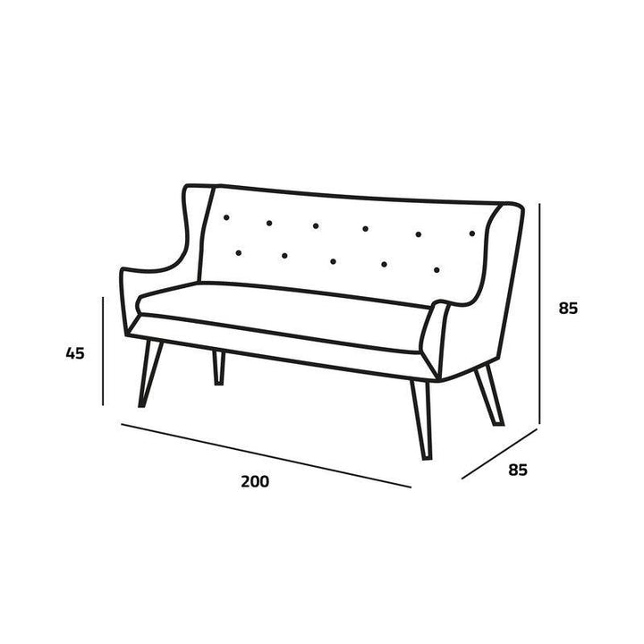 Versatile Gray Linen 3-Seater Sofa Swedish Wood By Alhome - Zrafh.com - Your Destination for Baby & Mother Needs in Saudi Arabia