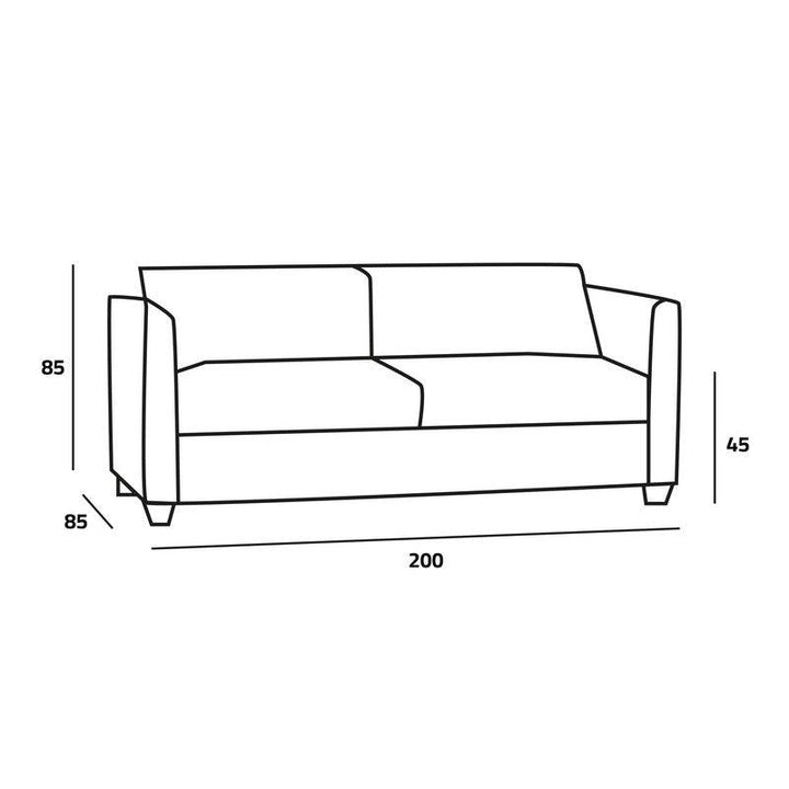 Modern Gray Linen 3-Seater Sofa - 210x85x45 cm - Swedish Wood By Alhome - 110110951 - Zrafh.com - Your Destination for Baby & Mother Needs in Saudi Arabia