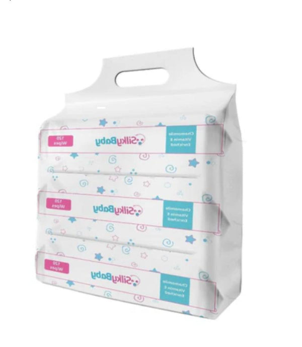 Unicare Silky Baby Kids Wipes Premium Quality with Mild Fragrance 544g. 360 wipes - 3 Packets