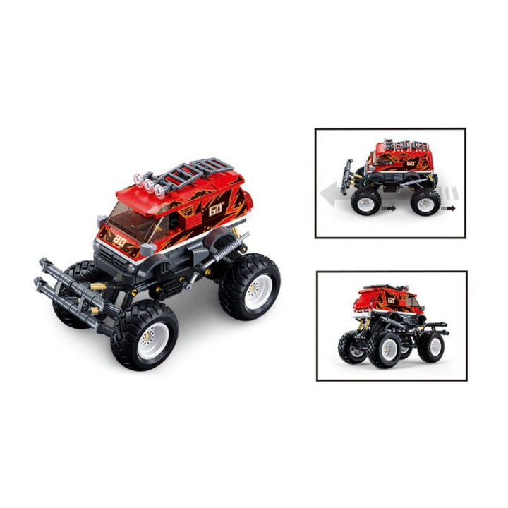 Sluban Off Road Vehicle Building And Construction Toys Set - Red - 261 Pieces - Zrafh.com - Your Destination for Baby & Mother Needs in Saudi Arabia