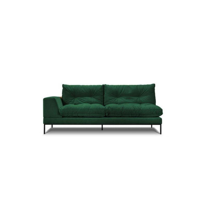 Alhome 2-Seater Sofa - Velvet - Green - 85x180x85 cm - Zrafh.com - Your Destination for Baby & Mother Needs in Saudi Arabia