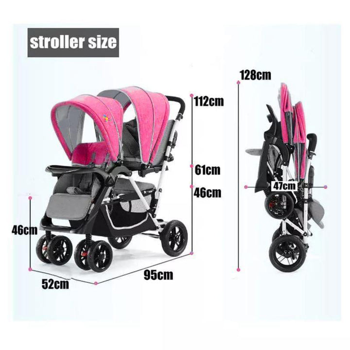 Twins Baby Stroller From Baby Love - 27-738P - ZRAFH