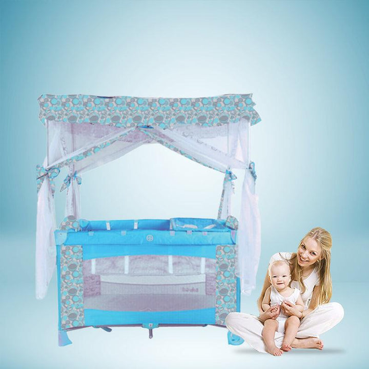 Large Baby Playpen With Roof & Mosquito Net From Babylove - 27-910A - ZRAFH