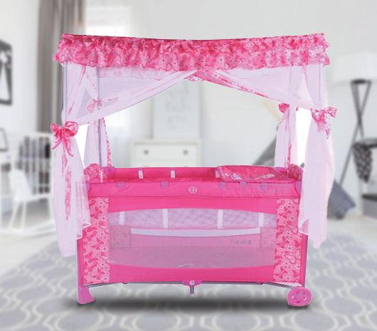 Large Baby Playpen With Roof & Mosquito Net From Babylove - 27-910A - ZRAFH