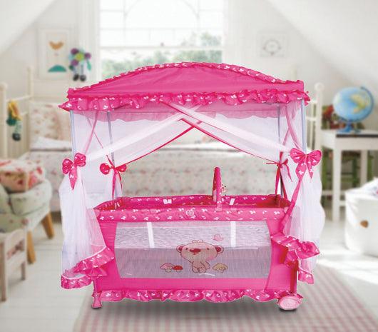 Large Baby Playpen With Roof & Mosquito Net From Babylove - 27-930M3 - ZRAFH
