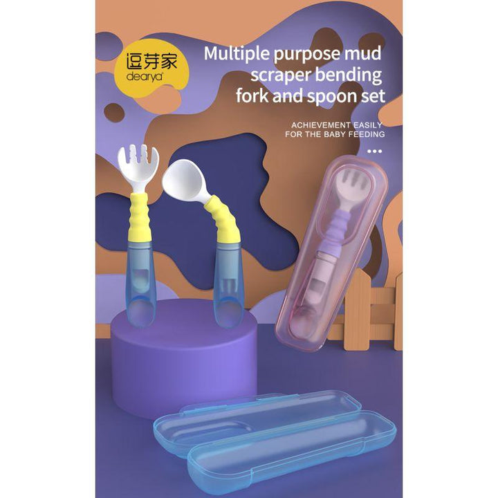Multiple Use Bending Fork And Spoon Set - Zrafh.com - Your Destination for Baby & Mother Needs in Saudi Arabia