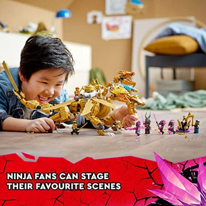 Lego Ninjago Lloyd's Golden Ultra Dragon Toy - 989 Pieces - 6378849 - Zrafh.com - Your Destination for Baby & Mother Needs in Saudi Arabia