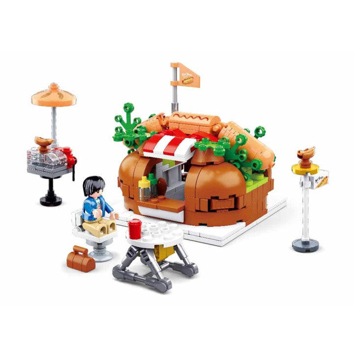 Sluban Food Court-Hot Dog House Building Set - 345 Pieces - Zrafh.com - Your Destination for Baby & Mother Needs in Saudi Arabia