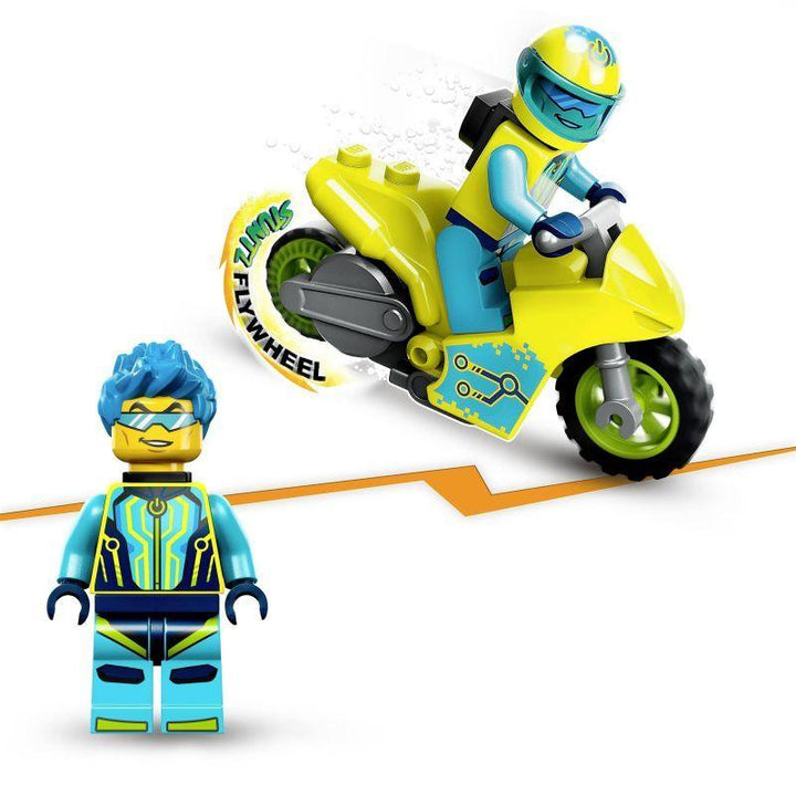 Lego City Stuntz Cyber Stunt Bike 60358 - 13 Pieces - Zrafh.com - Your Destination for Baby & Mother Needs in Saudi Arabia