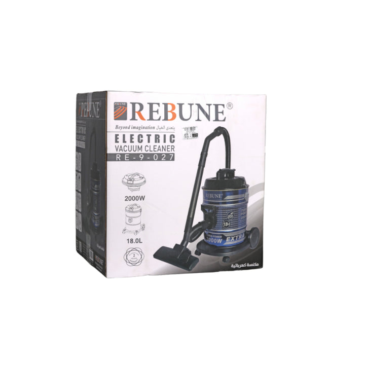 Rebune Barrel Vacuum Cleaner 18 Liters 2000 W - Blue - RE- 9- 027 - Zrafh.com - Your Destination for Baby & Mother Needs in Saudi Arabia