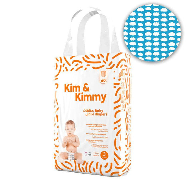 Kim & Kimmy - Size 3 Diapers, 6 - 11kg, qty 60 - ZRAFH