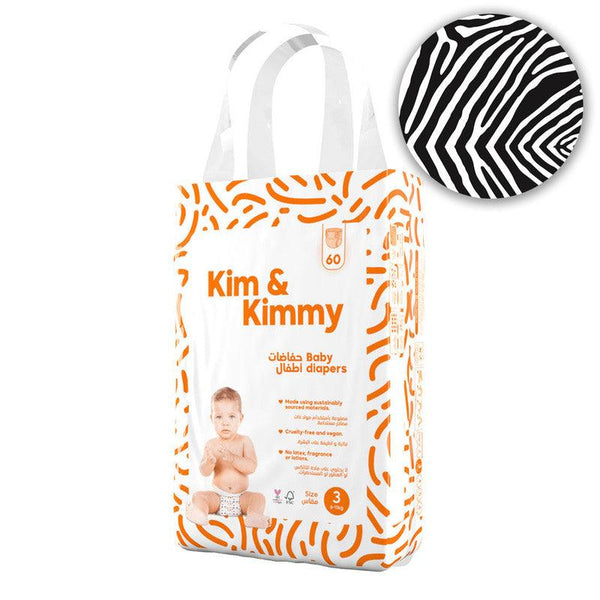 Kim & Kimmy - Size 3 Diapers, 6 - 11kg, qty 60 - ZRAFH