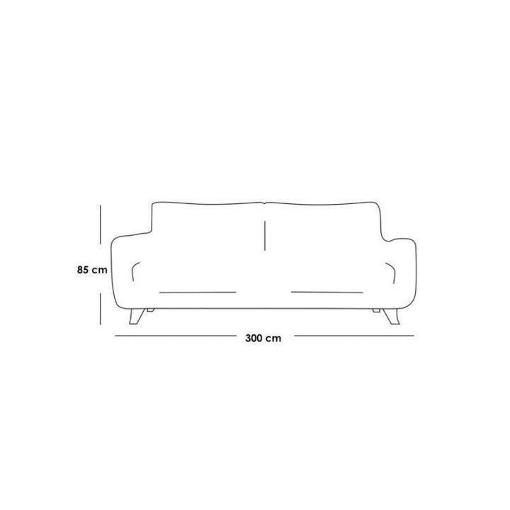 Alhome 4 Seater sofa 300x85x85 cm - Grey - AL-1671 - Zrafh.com - Your Destination for Baby & Mother Needs in Saudi Arabia