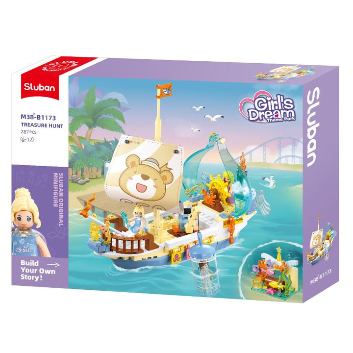Sluban Girls Dream-Jewel Boat Building And Construction Toys Set - 287 Pieces - Zrafh.com - Your Destination for Baby & Mother Needs in Saudi Arabia