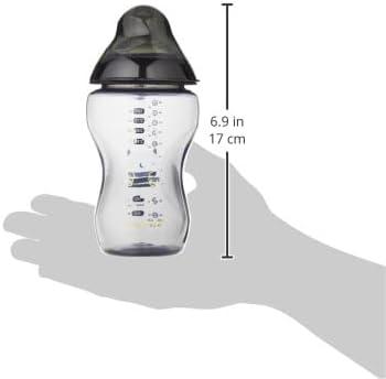 Tommee Tippee Closer to Nature Slow-Flow Baby Bottles with Anti-Colic Valve - 2 Pieces - 340 ml - Zrafh.com - Your Destination for Baby & Mother Needs in Saudi Arabia