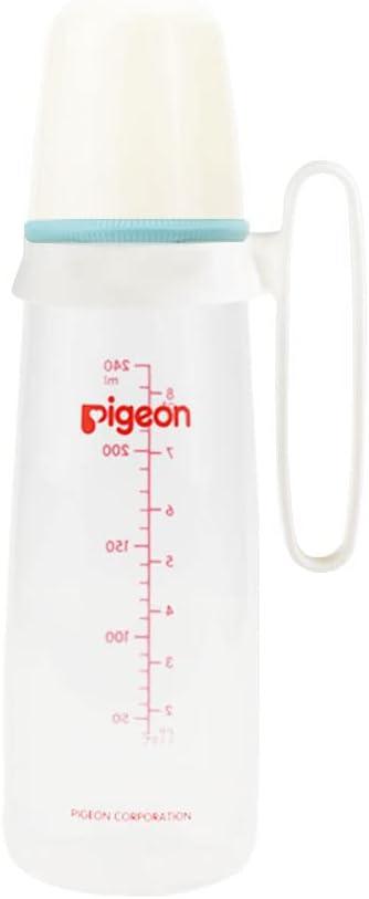 Pigeon SN KPP BOTTLE WHITE - 240 ml W/HANDLE - BPA FREE - Zrafh.com - Your Destination for Baby & Mother Needs in Saudi Arabia