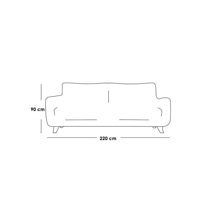 Alhome3-seater sofa made of Swedish wood and linen - beige - AL-290 - Zrafh.com - Your Destination for Baby & Mother Needs in Saudi Arabia