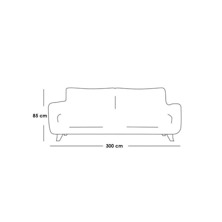 Alhome 4 Seaters Sofa - Velvet - Green - 300x90x85 cm - Zrafh.com - Your Destination for Baby & Mother Needs in Saudi Arabia