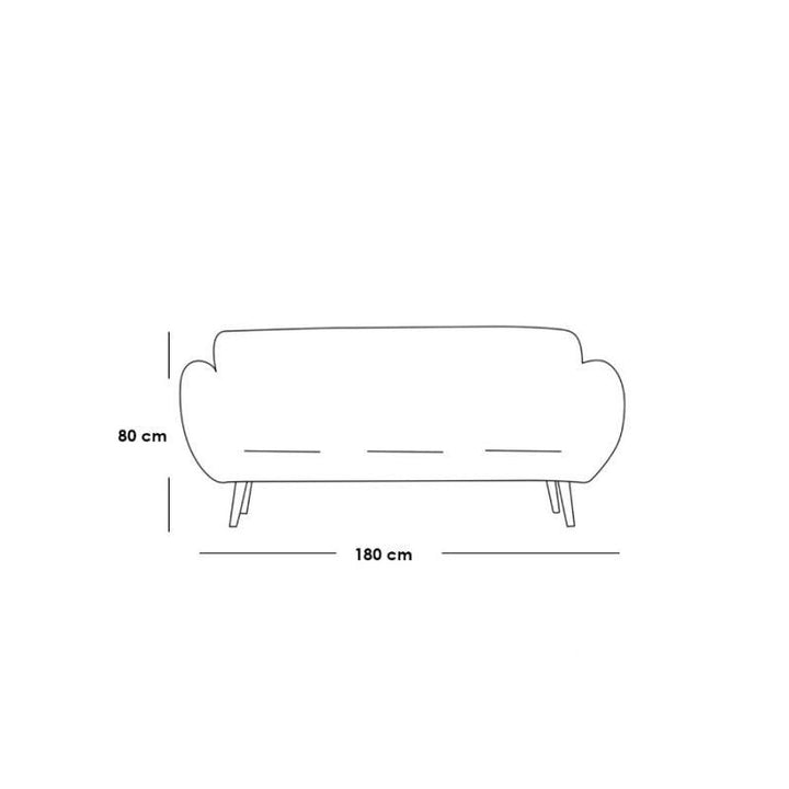 Alhome Sofa 180x80x80 cm - Beige - Zrafh.com - Your Destination for Baby & Mother Needs in Saudi Arabia