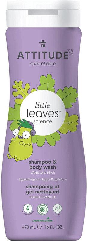 ATTITUDE 2 in 1 Shampoo and Body Wash for Kids, EWG Verified, Plant- and Mineral-Based Ingredients, Vegan and Cruelty-Free Children Products, Vanilla & Pear, 473 mL - Zrafh.com - Your Destination for Baby & Mother Needs in Saudi Arabia