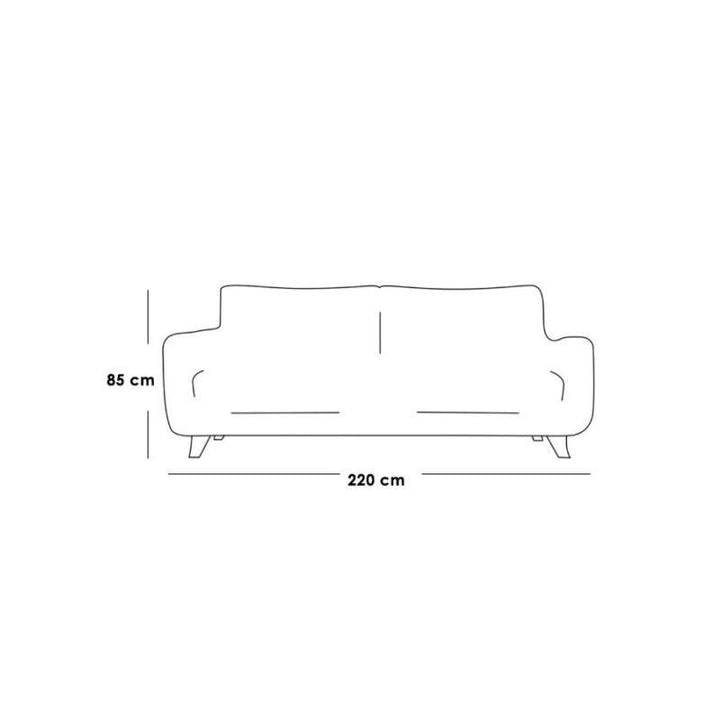 Alhome Swedish wood and linen 3 Seaters Sofa - Grey - AL-1152 - Zrafh.com - Your Destination for Baby & Mother Needs in Saudi Arabia