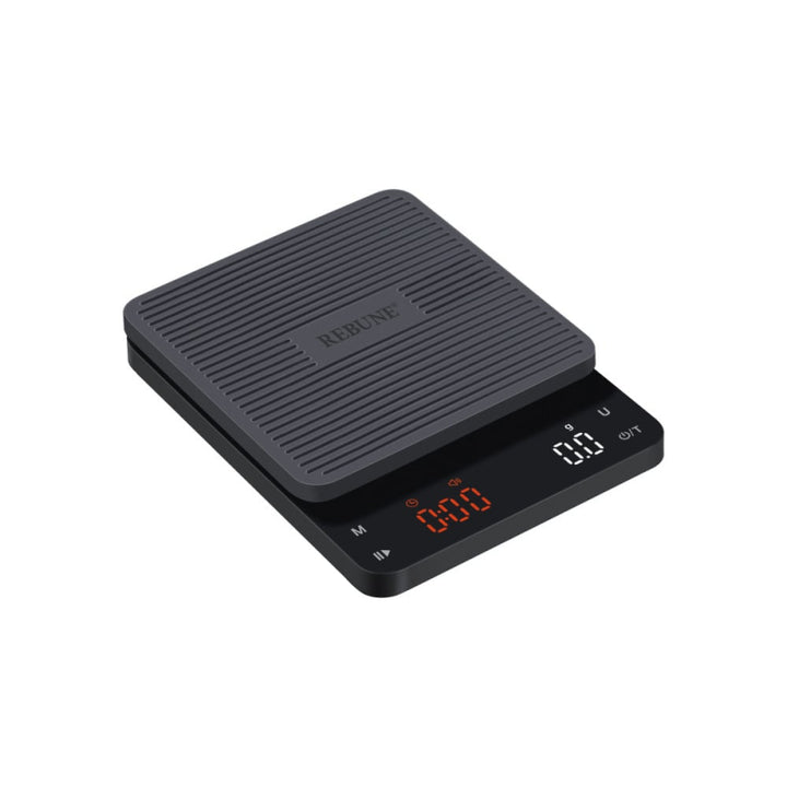 Rebune High Accuracy Digital Coffee Scale with Weight Range from 0.1g to 3000g - Black - RE- 15- 004 - Zrafh.com - Your Destination for Baby & Mother Needs in Saudi Arabia