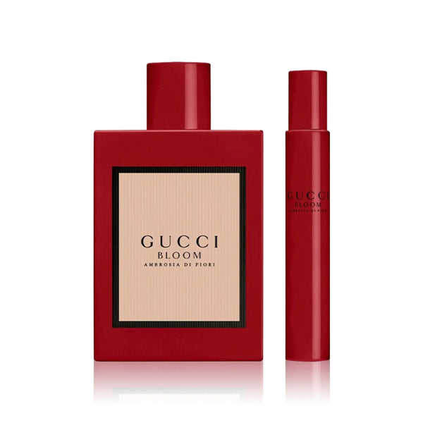 Gucci Bloom Ambrosia Di Fiori Set For Women - 2 Pieces ( Eau De Parfum 100 ml + Eau De Parfum 7.4 ml ) - Zrafh.com - Your Destination for Baby & Mother Needs in Saudi Arabia