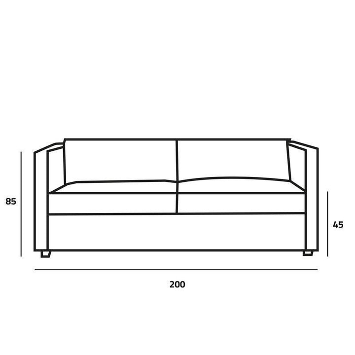 Contemporary Gray Linen 3-Seater Sofa - 200x85x45 cm - Swedish Wood By Alhome - Zrafh.com - Your Destination for Baby & Mother Needs in Saudi Arabia